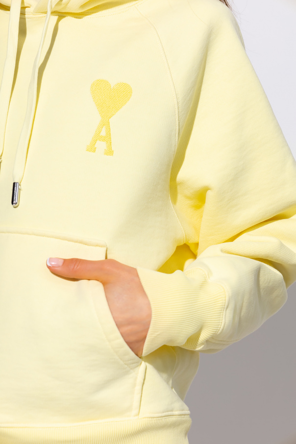 【送料&関税込】Ami Alexandre Mattiussi Cotton Hoodie Black 'Ami Alexandre Mattiussi' Hoodie by AMI Paris on Sale